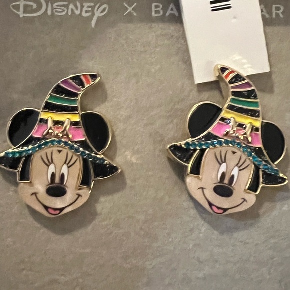 Disney Baublebar Mickey Minnie Witch Hat Halloween earrings NIB - Picture 2 of 3